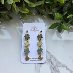 NEW St. Patrick's Day Shamrock  Polymer Clay Dangle Earrings